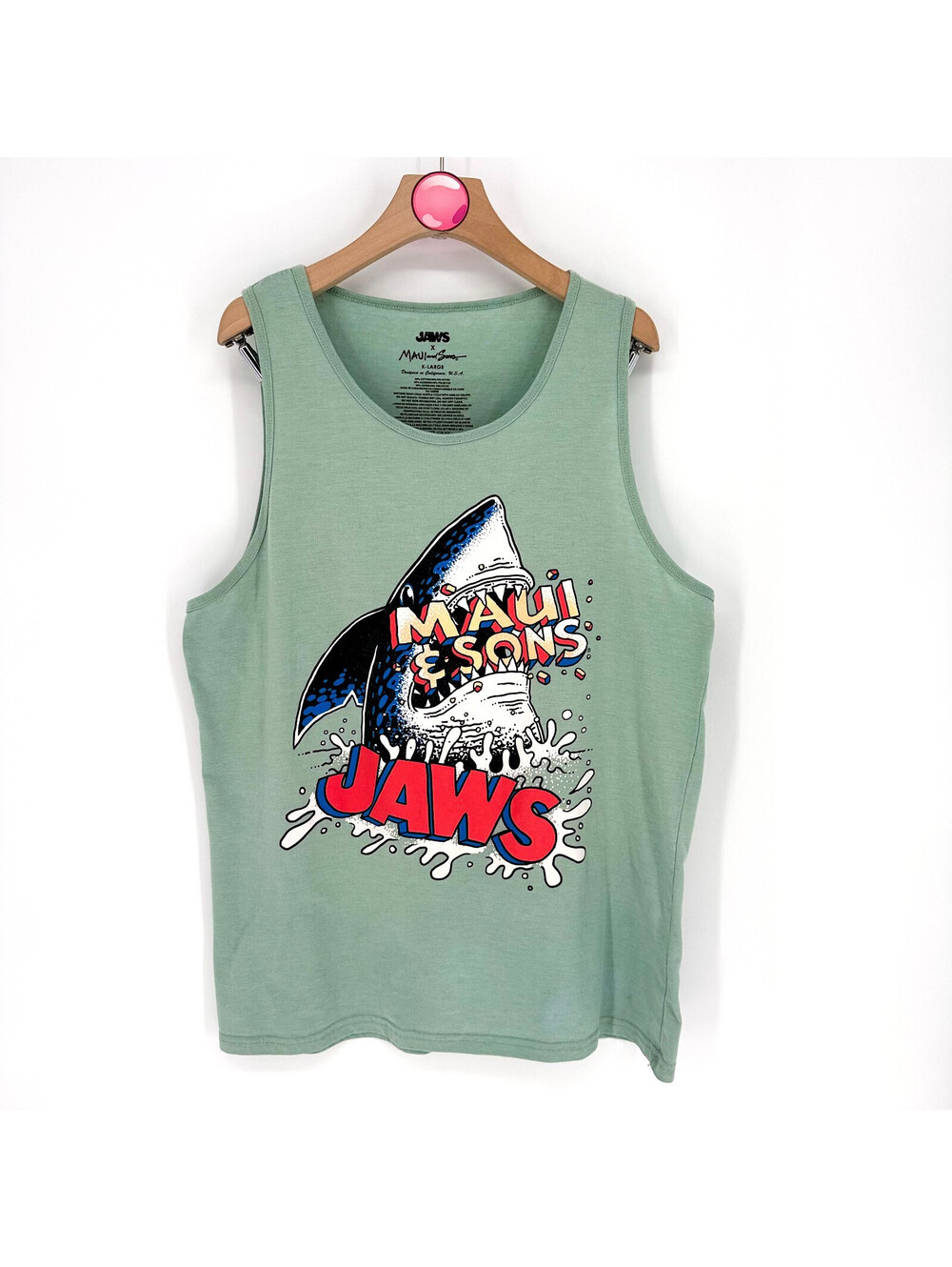Maui and Sons x Jaws Graphic Logo Tank Top Surf Mens XL
